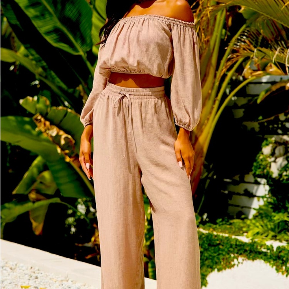 Two Piece Swim Coverup Jumpsuit